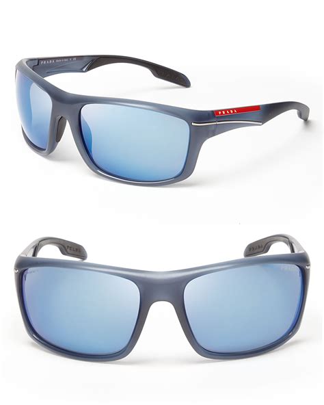 prada blue mirror sunglasses